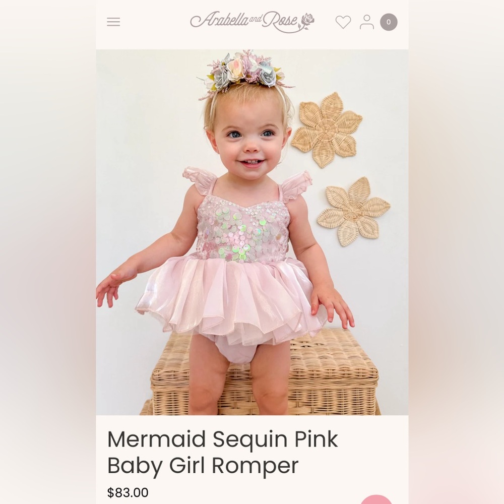 Arabella and Rose size 1 special occasion romper